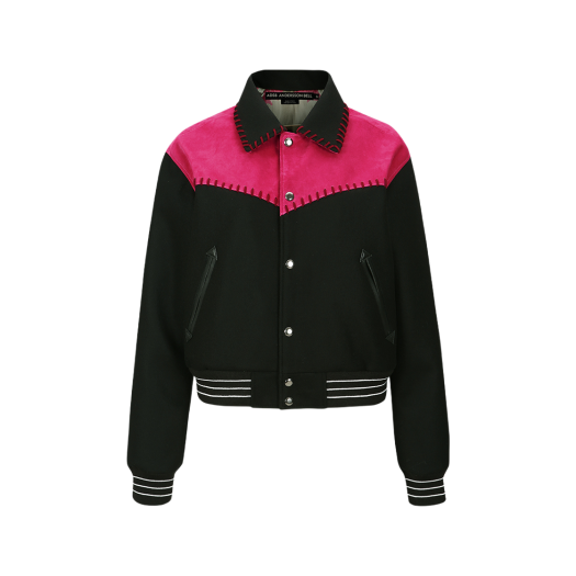 awa550w(MAGENTA) ADSB Andersson Bell Woman New Margo Western Varsity Jacket Magenta
