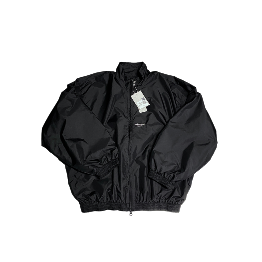 UMCM24BK Undermycar Mu.24 Anti Fxxking Logo Play Crop Zip-up Jacket Black