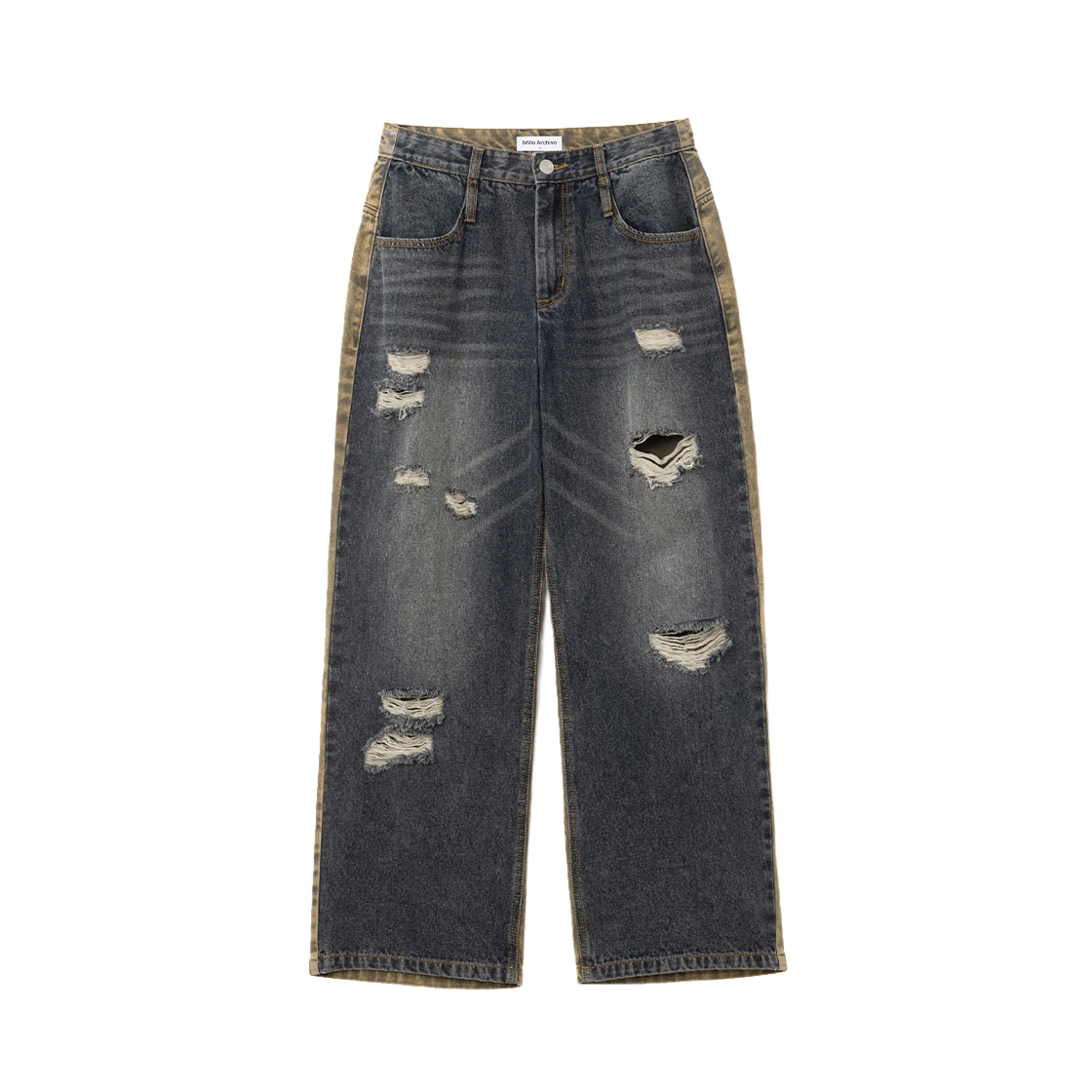 밀로 아카이브 컴플리트 데미지 팬츠 워시드 블랙