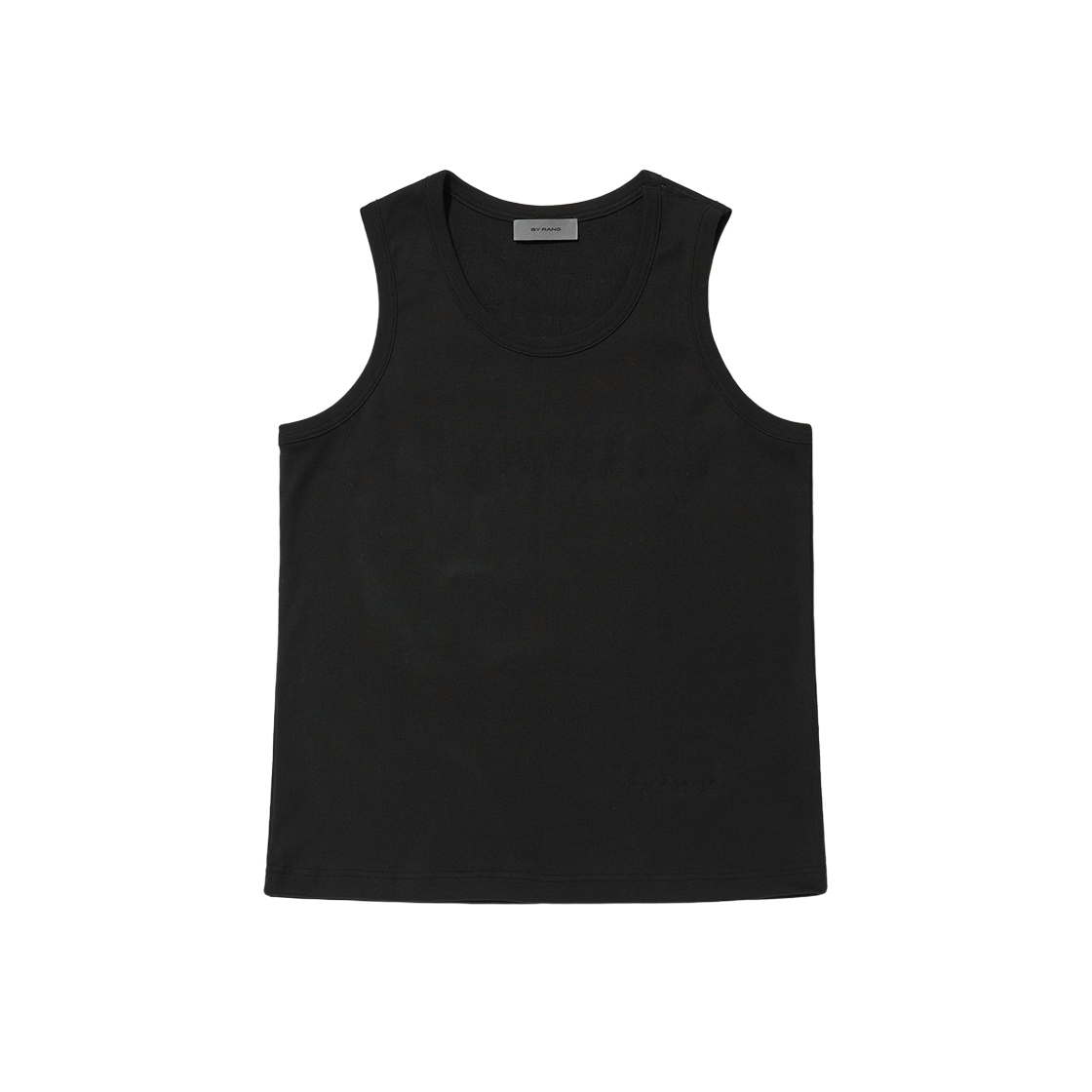 BR003SLV0001C01 BY RANG Supima Logo Sleeveless Black