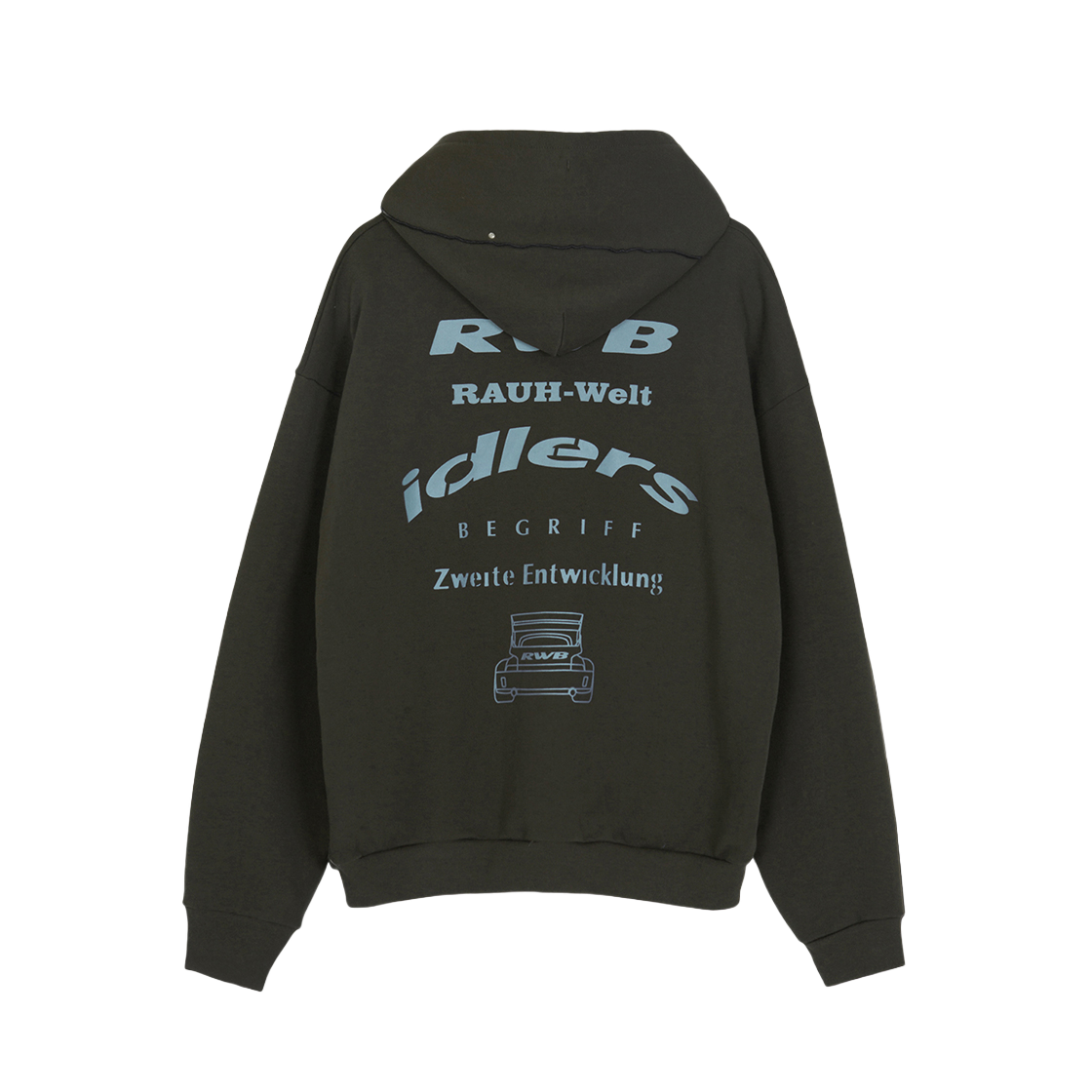 P0000BCI RWB Staple Logo Hoodie Charcoal