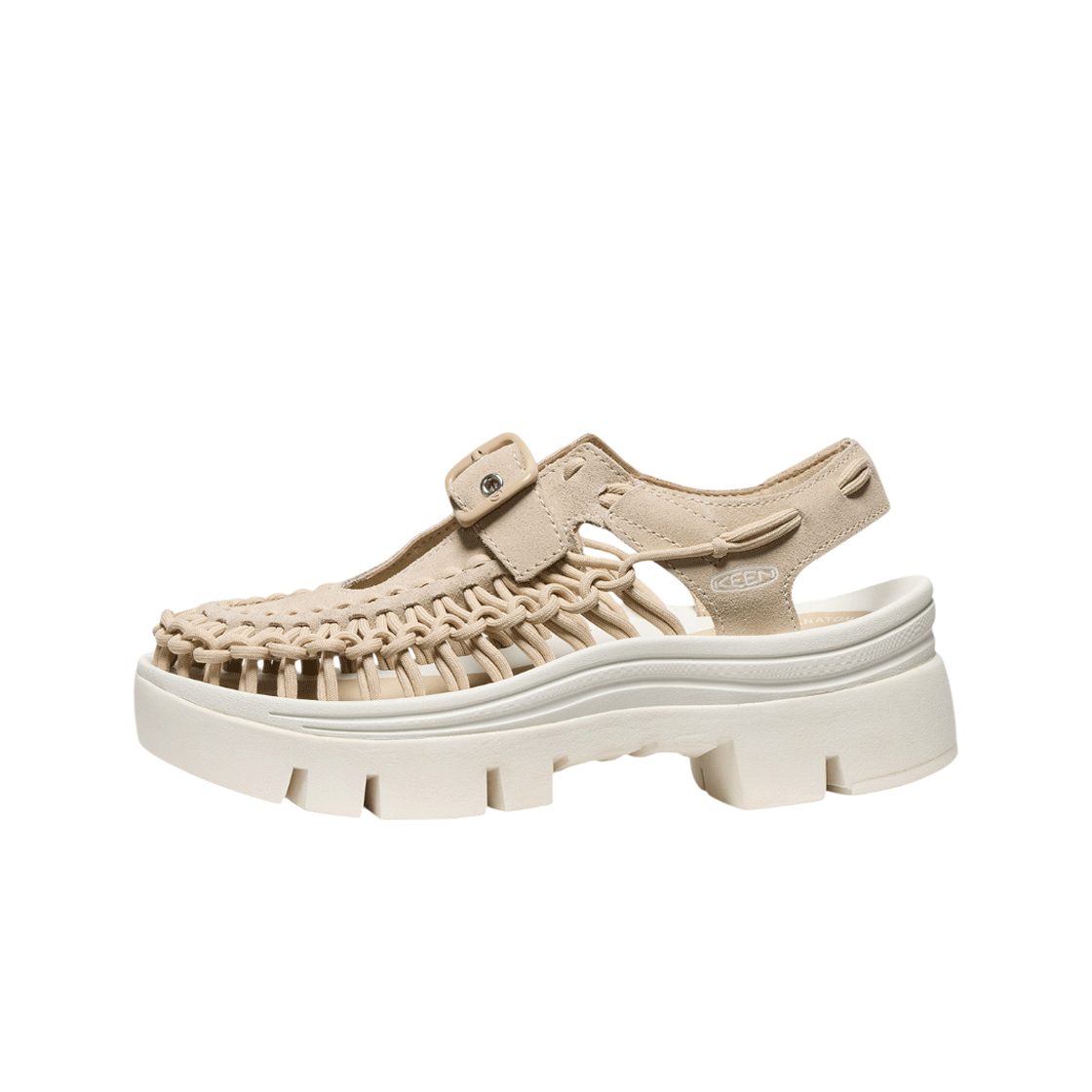킨 유니크 플랫폼 메리제인 베이지 샌들 남여공용(Keen Uneek Platform Mary Jane Sandal All Gender Safari/Star White) - 2