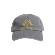 Hello Sunrise Washed OG Logo Ball Cap Gray