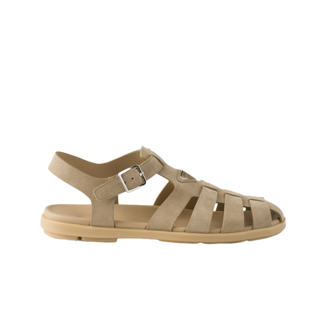 2X3119-054-F0F24 Prada Suede Fisherman Sandals Desert Beige