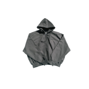 Undermycar Mu.18 Anti Fxxking Logo Play Oversized Hood Zip-up Mocha