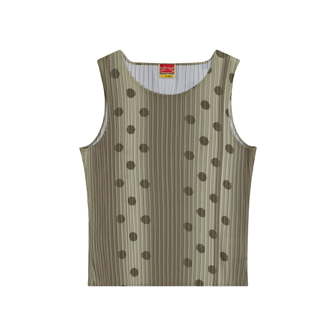 사파리스팟 1/2 에스 클레프 도트 플리츠 슬리브리스 베이지