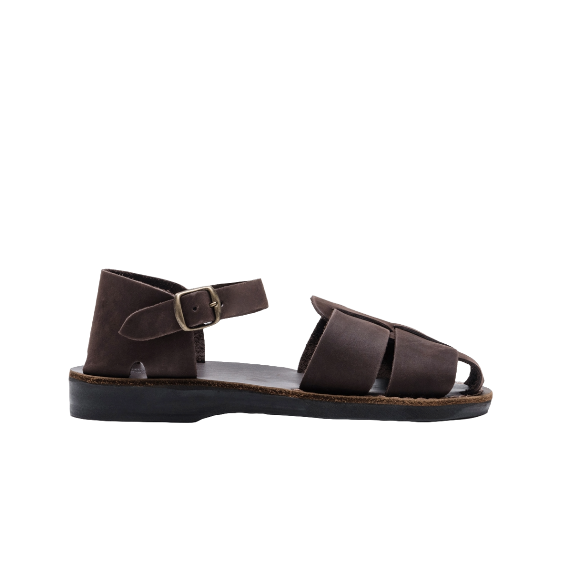JS-1070N-BR Jerusalem Sandals No.1070 Gemma Brown Nubuck