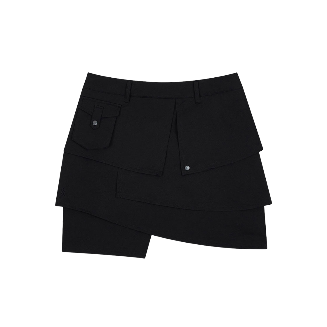 saf00263 Safarispot S Clef Wrap Skirt Pants Black