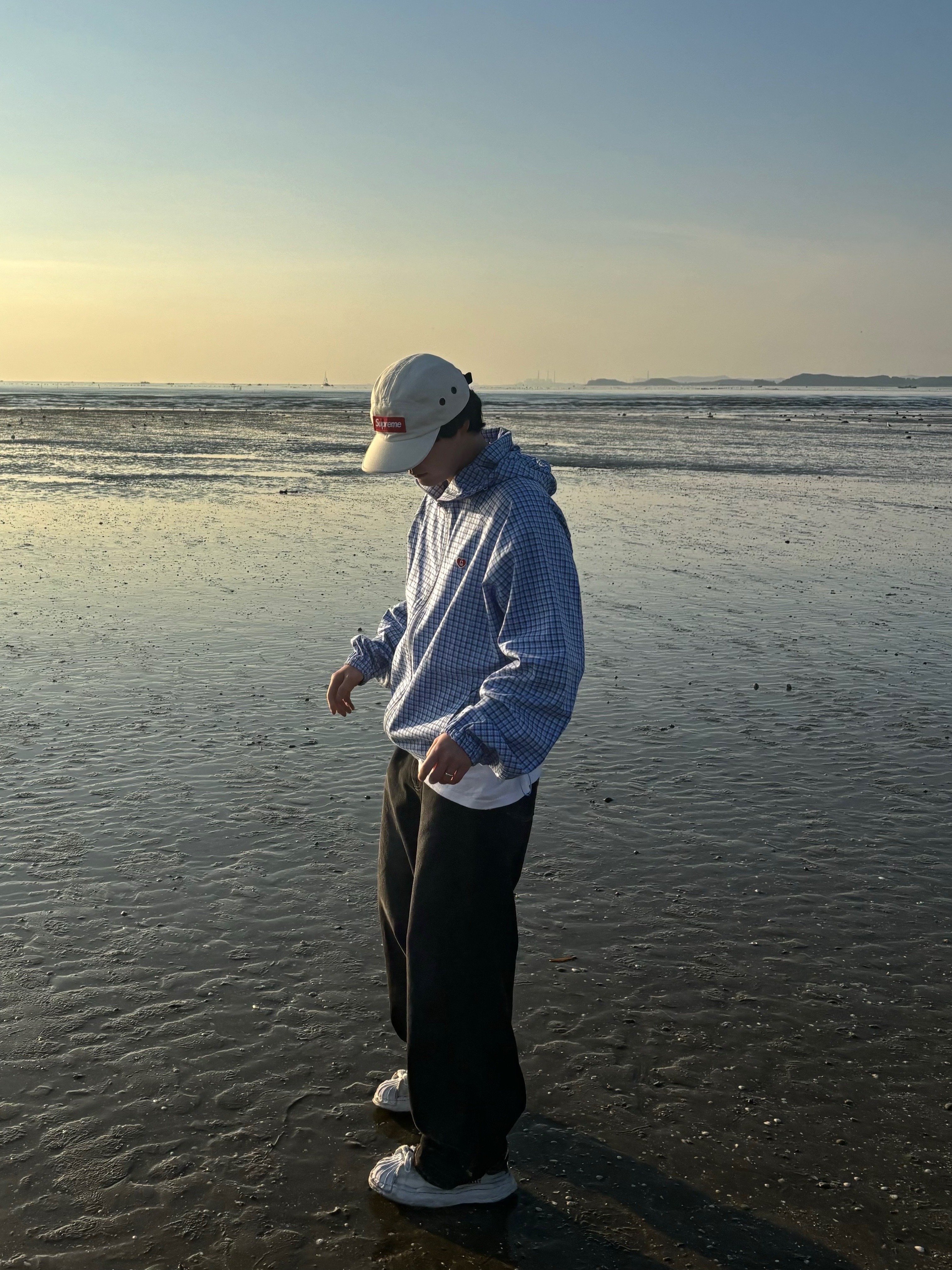 Supreme Washed Chino Twill Camp Cap Natural - 24SS, Maison Mihara Yasuhiro Blakey OG Sole Canvas Low-top Sneakers White 착용 스타일