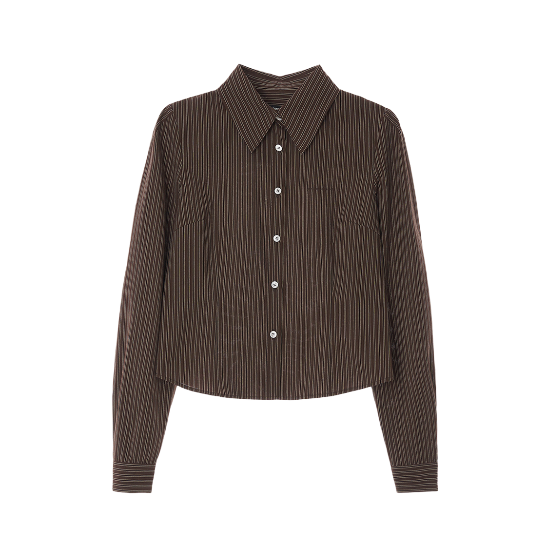 지지지 인포멀 스트라이프 셔츠 브라운(zeezeezee Informal Stripe Shirt Brown) - 1