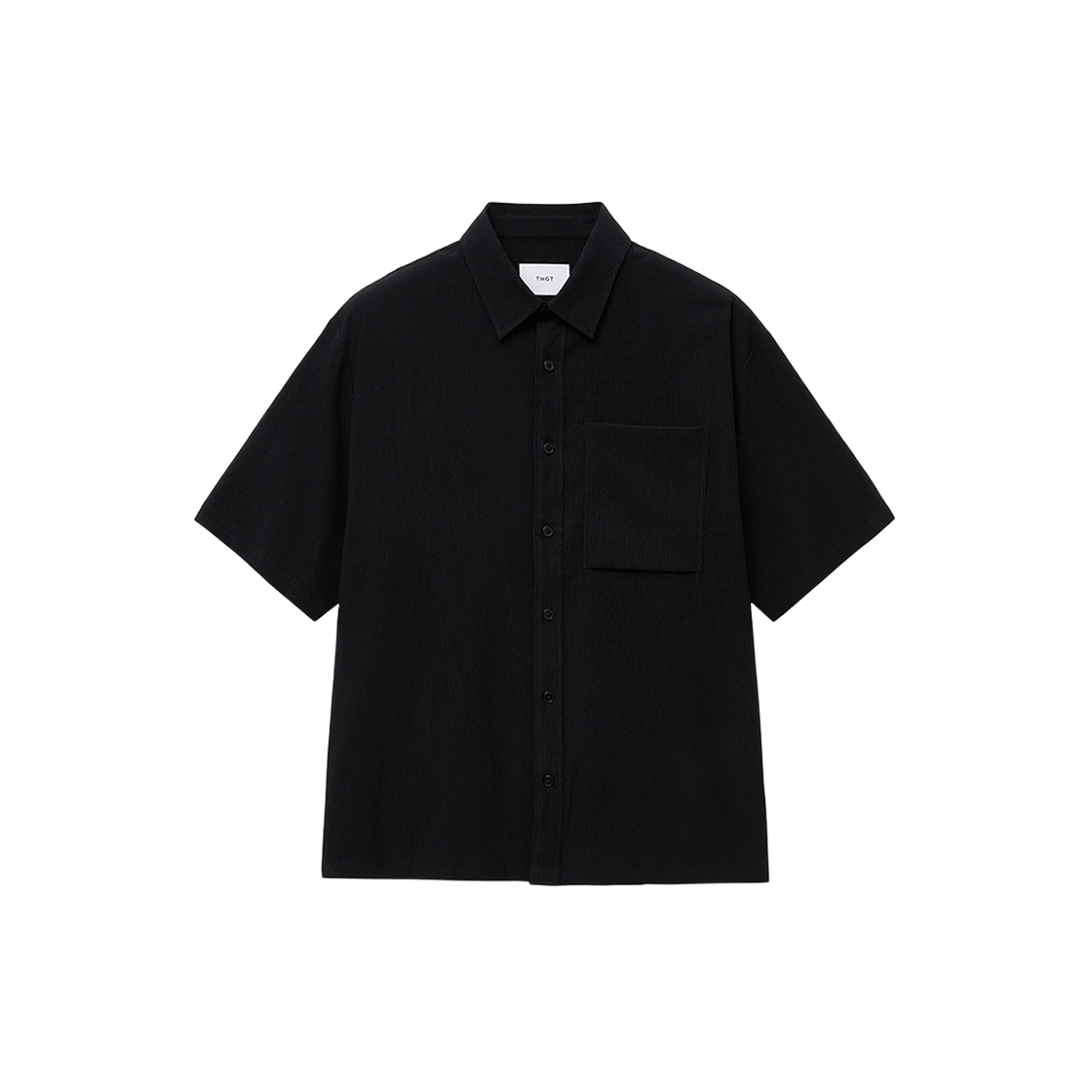 티엔지티 키노시타 오버핏 시어서커 셔츠 블랙