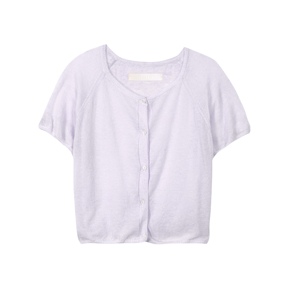 플레따 나그랑 하프 슬리브 가디건 라벤더(FLETTA Raglan Half Sleeve Cardigan Lavender)
