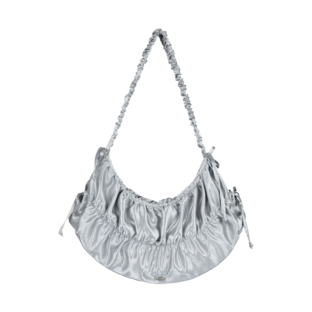 니어노어 셔링 글리터 백 실버(NIIER NOR Shirring Glitter Bag Silver)