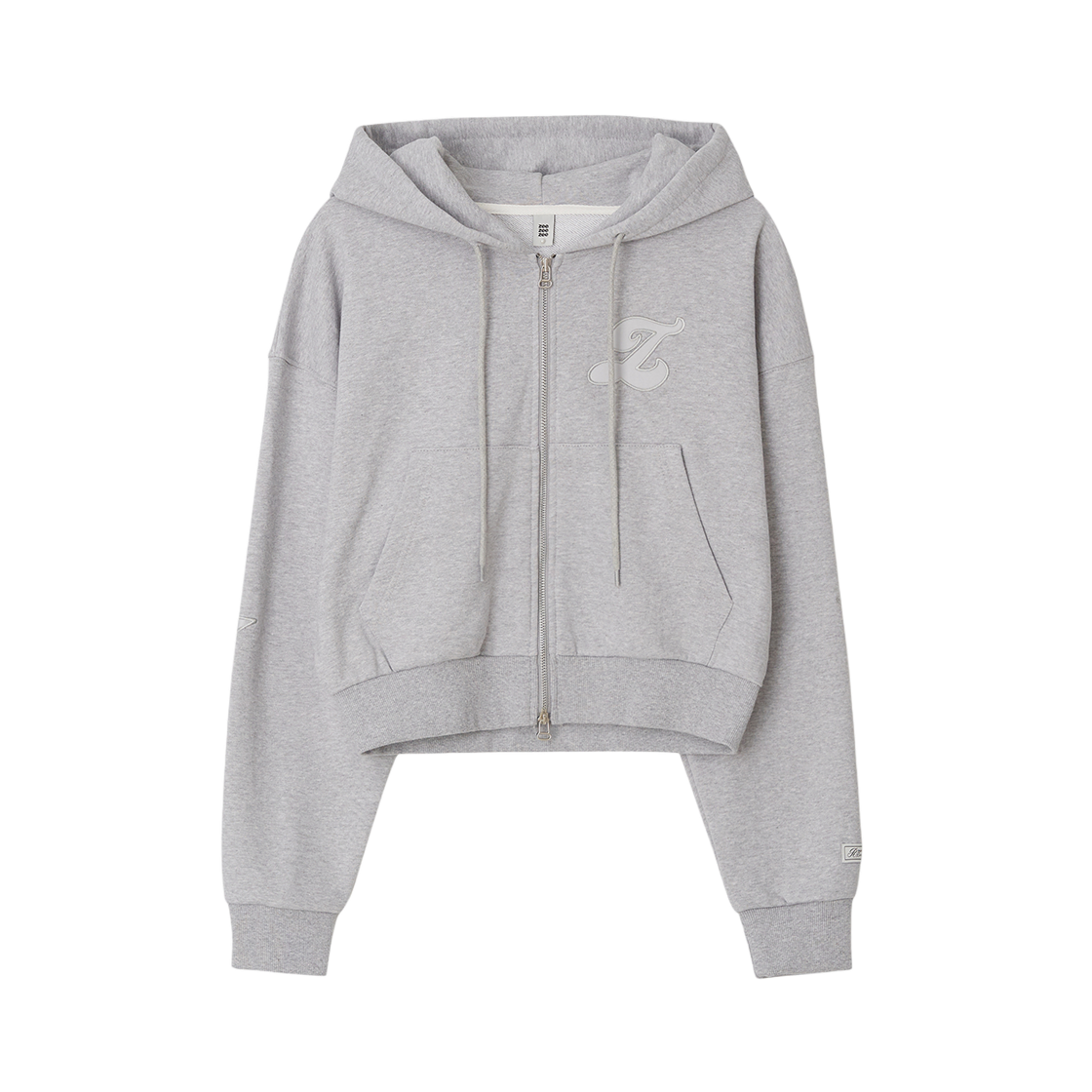 Z24FWJP003MG zeezeezee Star Appliqué Hoodie Melange Grey