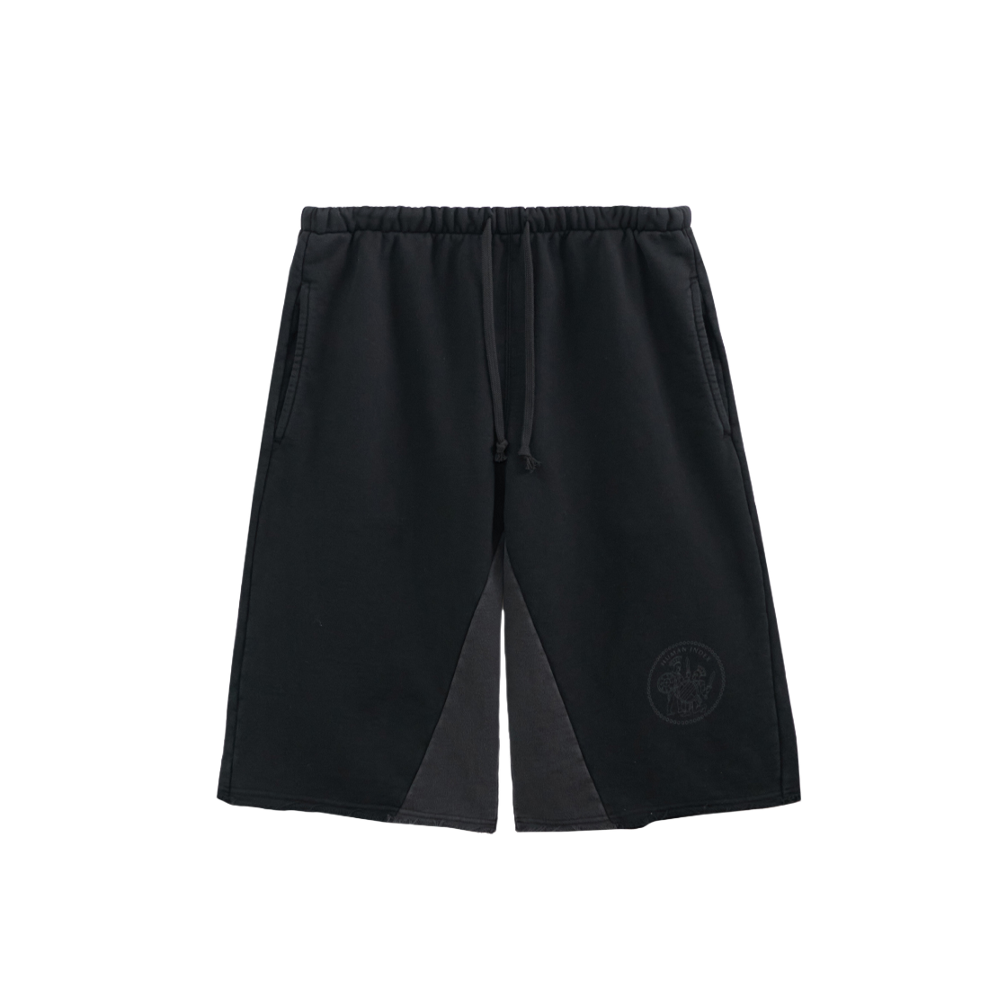 HM4OPT0501MI Polyteru Human Index Human 1/2 Sweatpants Black/Charcoal