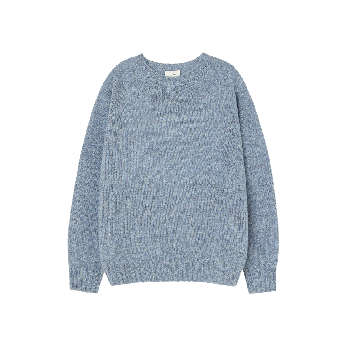 르아브 홀가먼트 울 쉐기독 니트 스모크블루(LEARVE Wholegarment Wool Shaggy Dog Knit Smoke Blue)