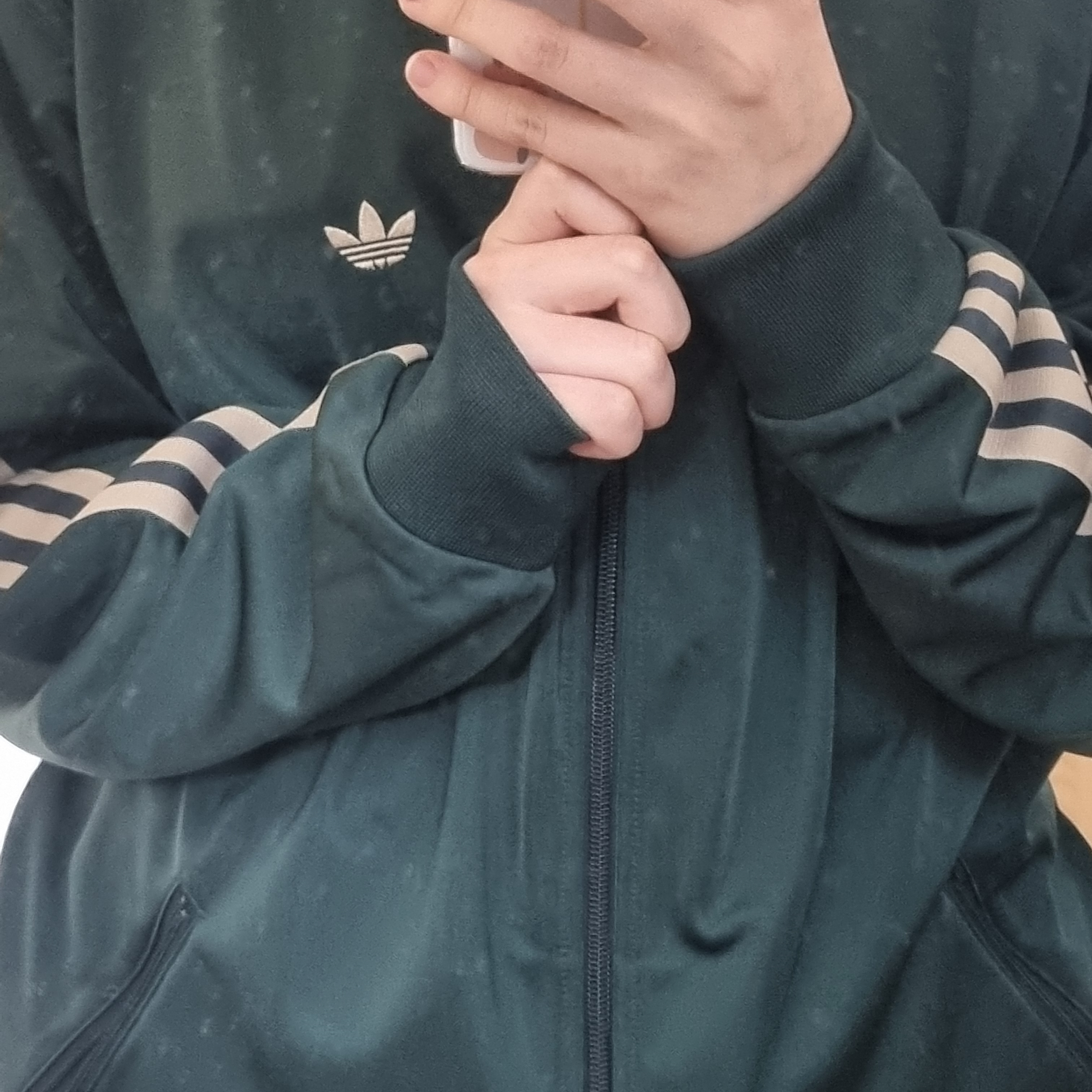 Adidas Originals Beckenbauer Track Jacket Shadow Green - KR Sizing 착용 스타일