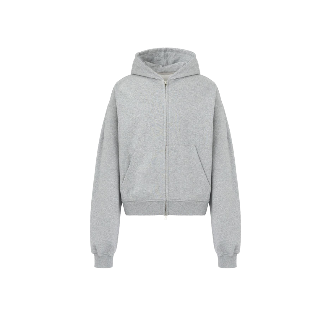디파인 베이스 크롭 후드집업 그레이(DEFINE Base Cropped Hood Zip-Up Grey)