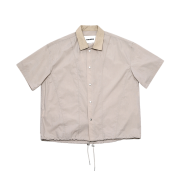 [KREAM 단독] Haleine Mixed Fabric Coach 1/2 Shirt Beige (VT220)