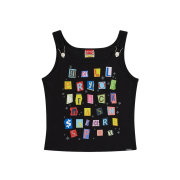 Safarispot 1/2 Stickerpack Suspenders Sleeveless Black