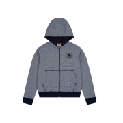 Safarispot Multi Skull Stripe Hood Zip Up Navy