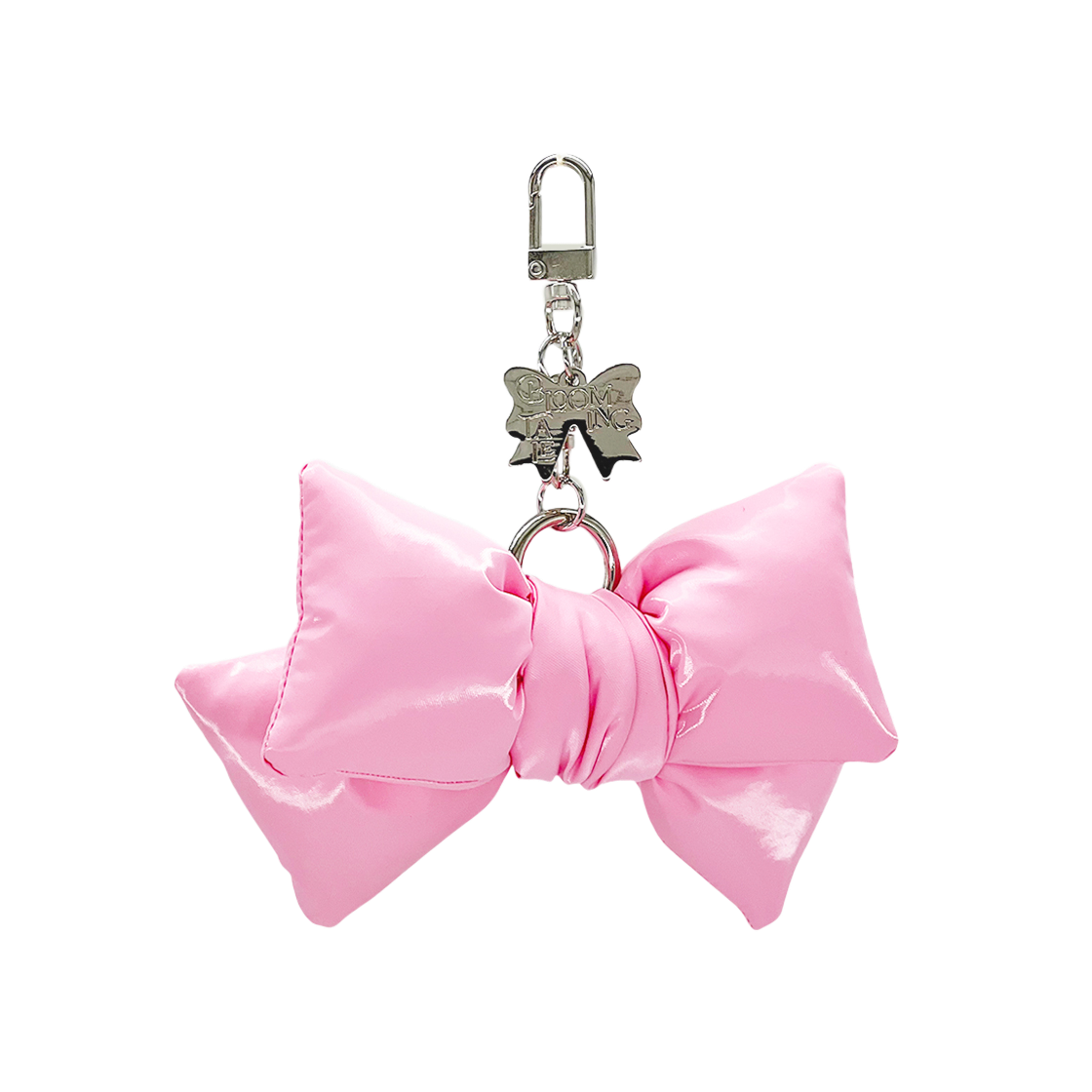 블루밍테일 패디드 리본 키링 글로시 핑크(Bloomingtale Padded Ribbon Keyring Glossy Pink)