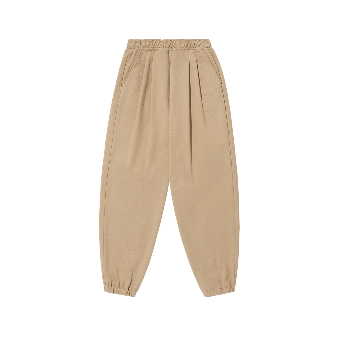 바이랑 코튼 로고 릴렉스드 팬츠 베이지(BY RANG Cotton Logo Relaxed Pants Beige)
