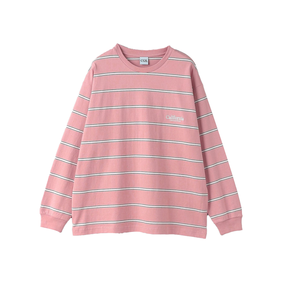 [KREAM 단독] 캘리포니아 제너럴 스토어 오가닉 코튼 보더 롱 슬리브 핑크 - 25SS([KREAM 단독] California General Store Organic Cotton Border Long Sleeve Pink - 25SS)