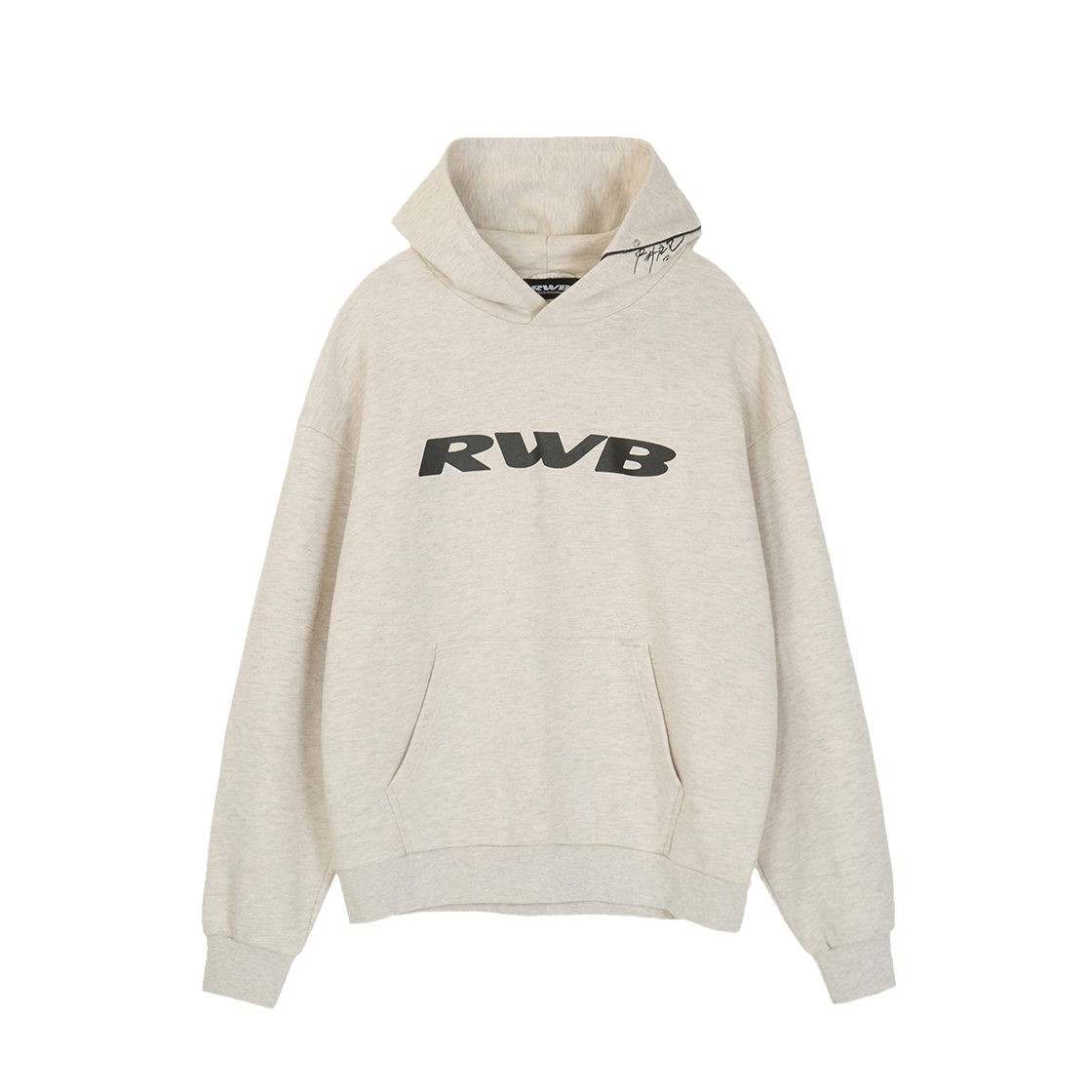 알더블유비 오토그라프 후드티 멜란지 그레이(RWB Autograph Hoodie Melange Grey)