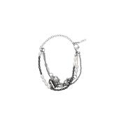 Ajobyajo PBA White Pearl Bracelet Silver