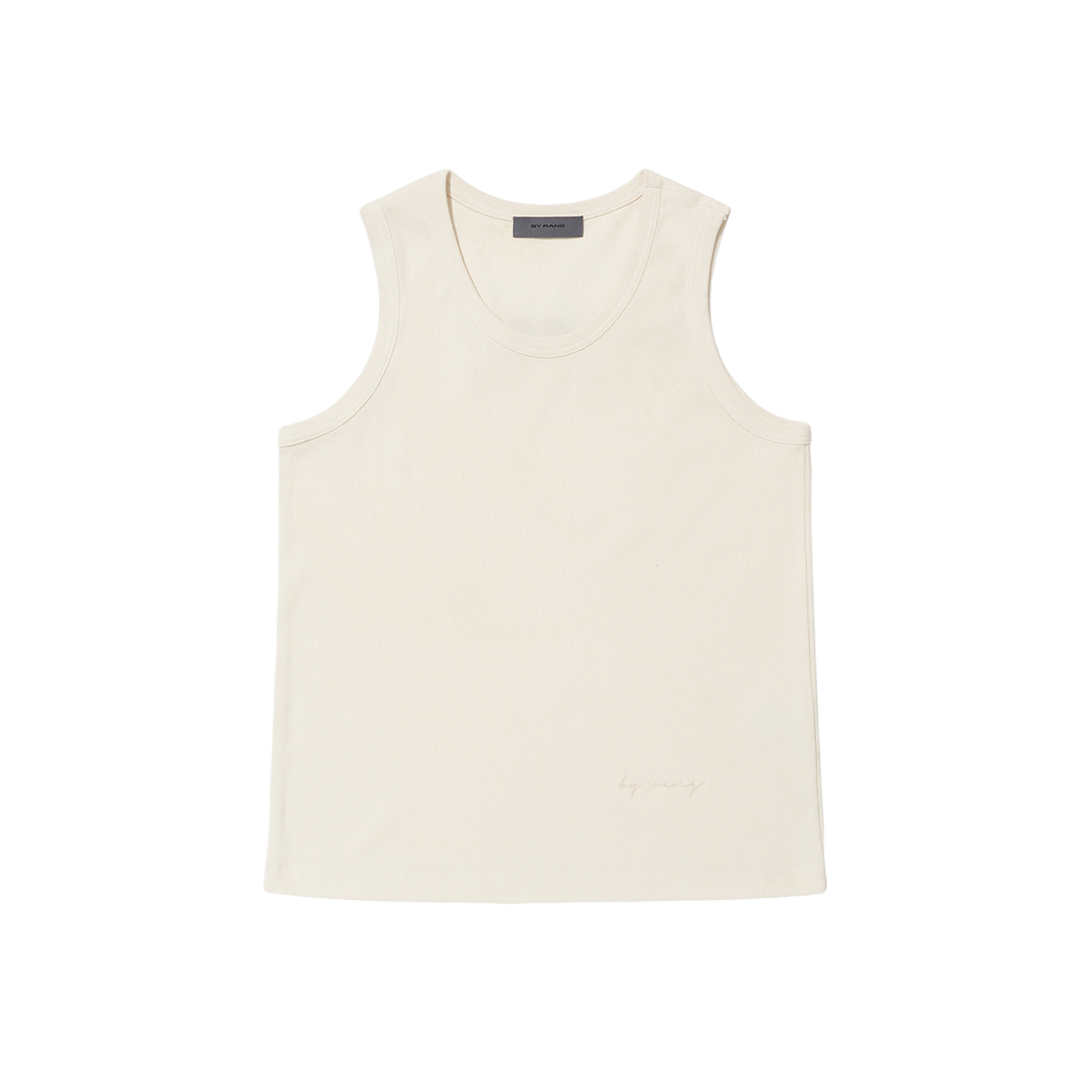 BR003SLV0001C02 BY RANG Supima Logo Sleeveless Cream