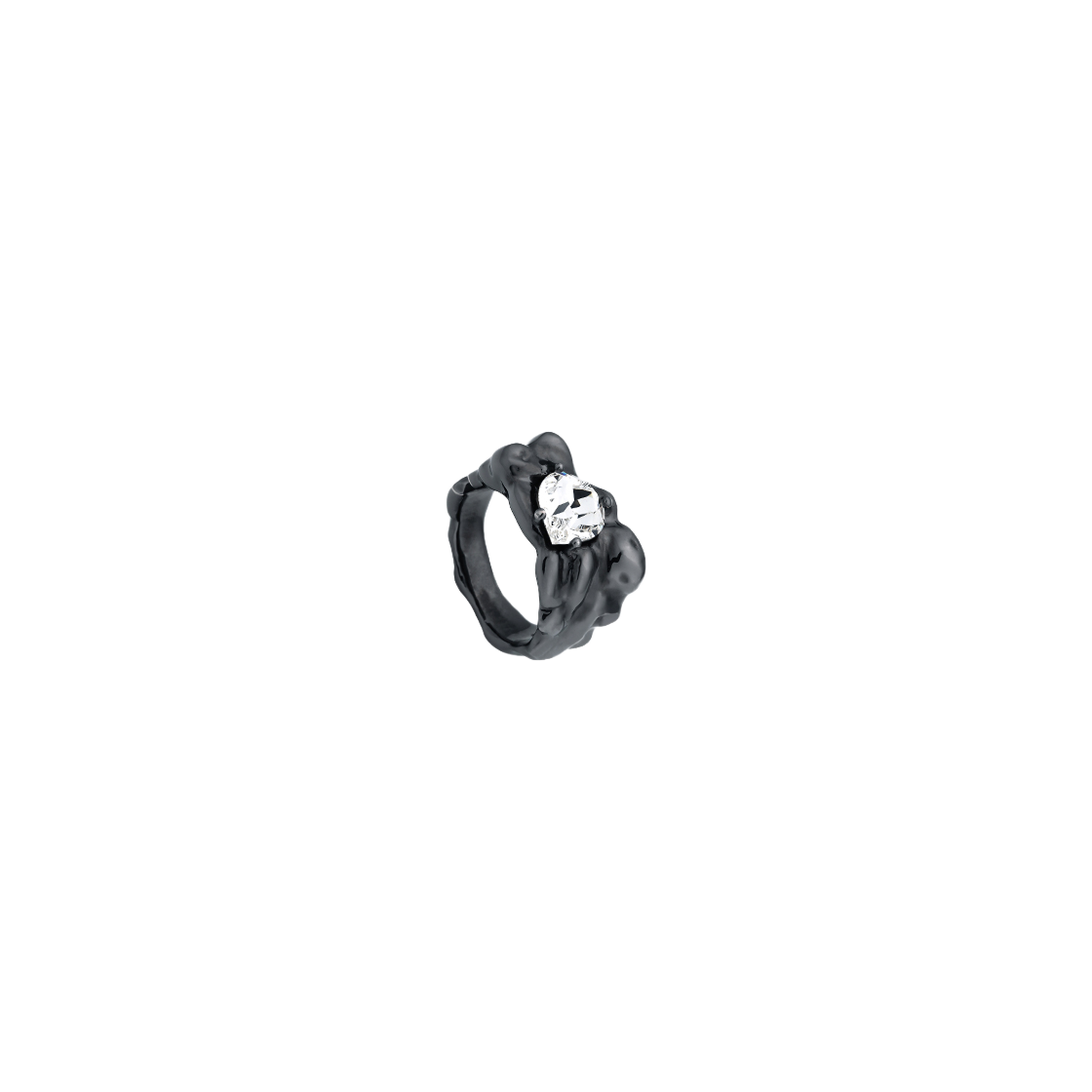 센티멍 넘버 317 지오메트리 하트 이어커프 블랙(Sentiments No.317 Geometry Heart Earcuff Black) - 1