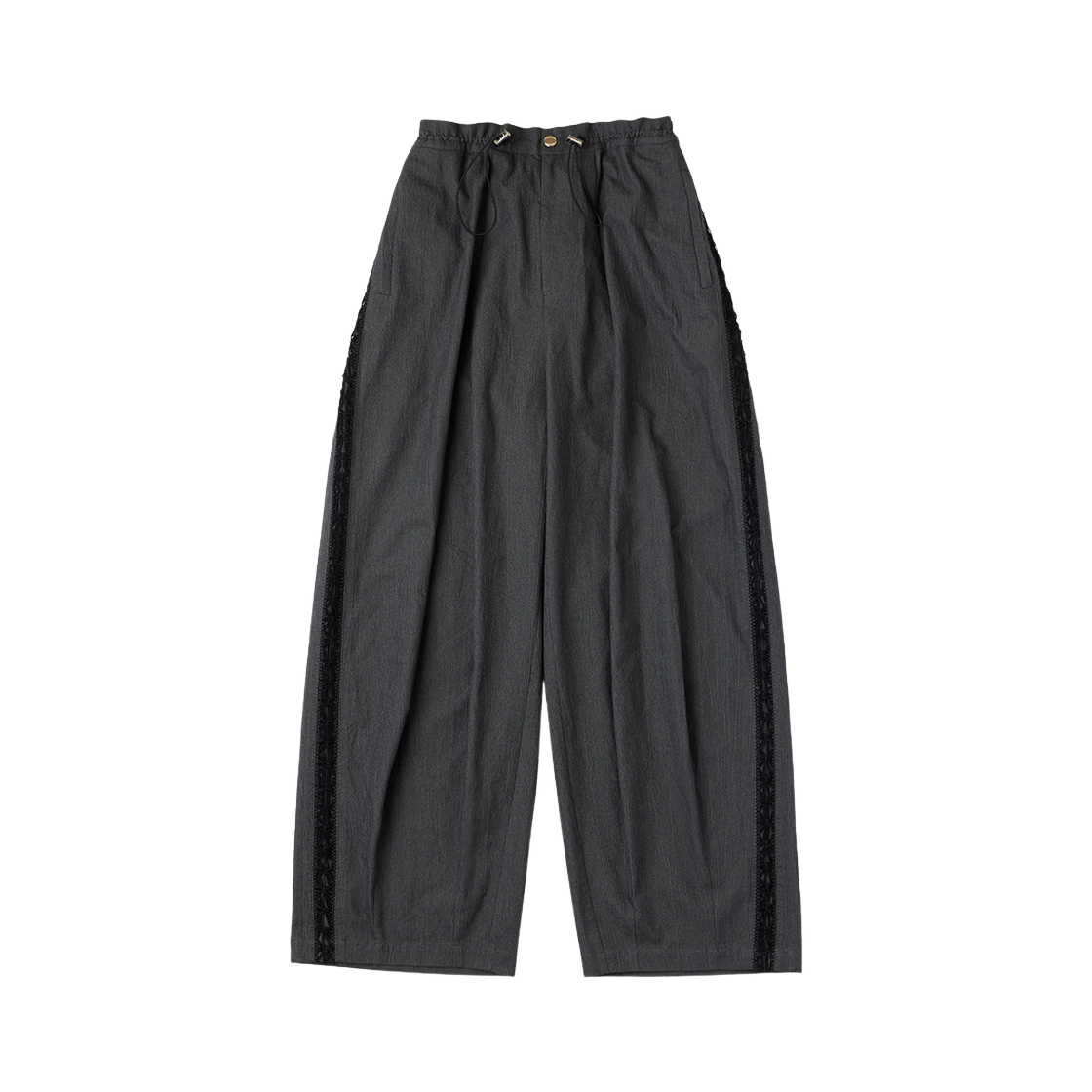 LE6FPT05-BK LEARVE Clemente Lace Lining Track Pants