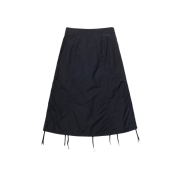 Unknown Blue Shirring Skirt Black