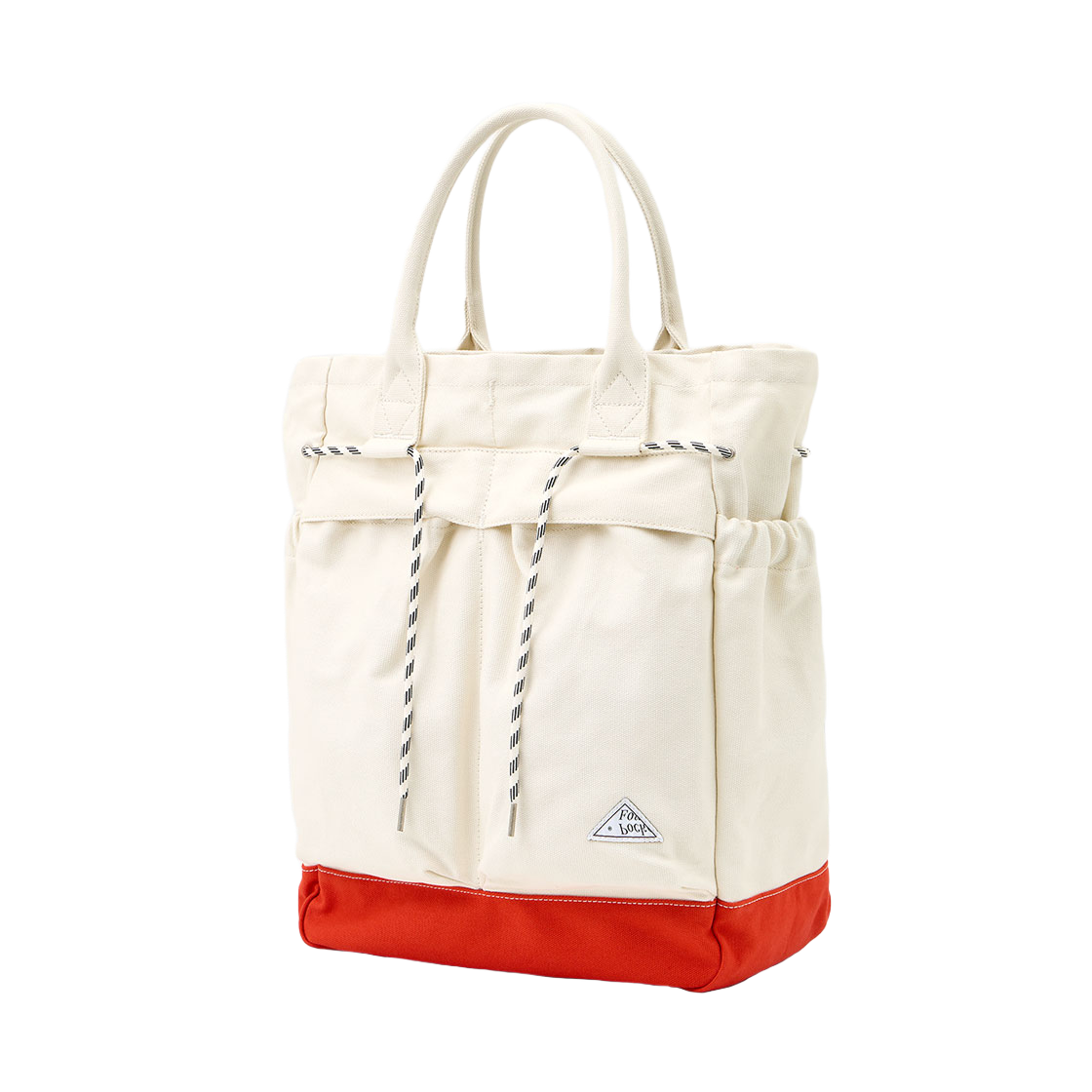 파운드 포켓 플레이트 캔버스 백 오렌지