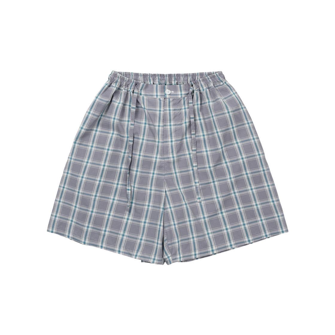 AJ242PT010GR Ajobyajo Check Shorts Grey