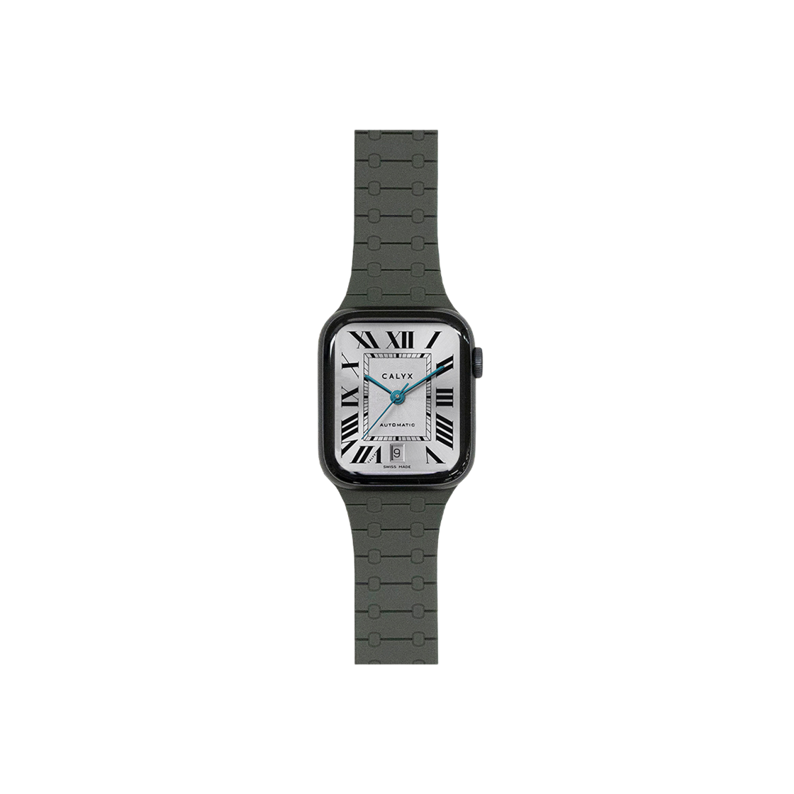 W-ASTP-SLMG-41GN CALYX Apple Watch 38/40/41/42(10th)mm Silicone Magnetic Strap Marine Khaki