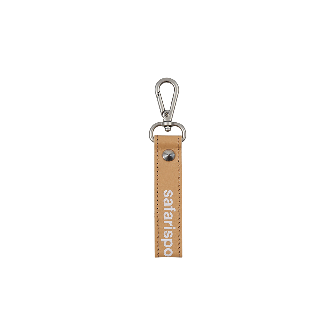 사파리스팟 얼티메이트 로고 레더 키링 베이지(Safarispot Ultimate Logo Leather Keyring Beige)