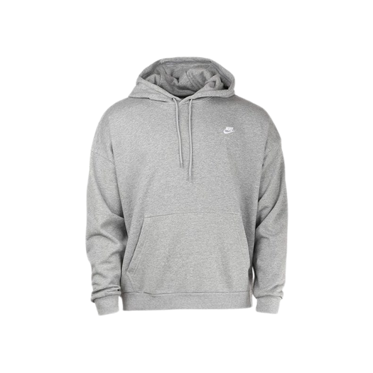 Nike Club Fleece Oversized French Terry Pullover Hoodie Dark Grey Heather Light Smoke Grey - Asia