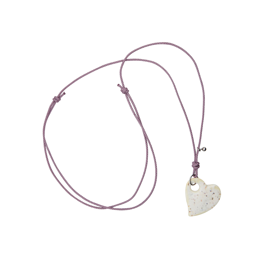 엔프프 하트필트 세라믹 네크리스 라일락