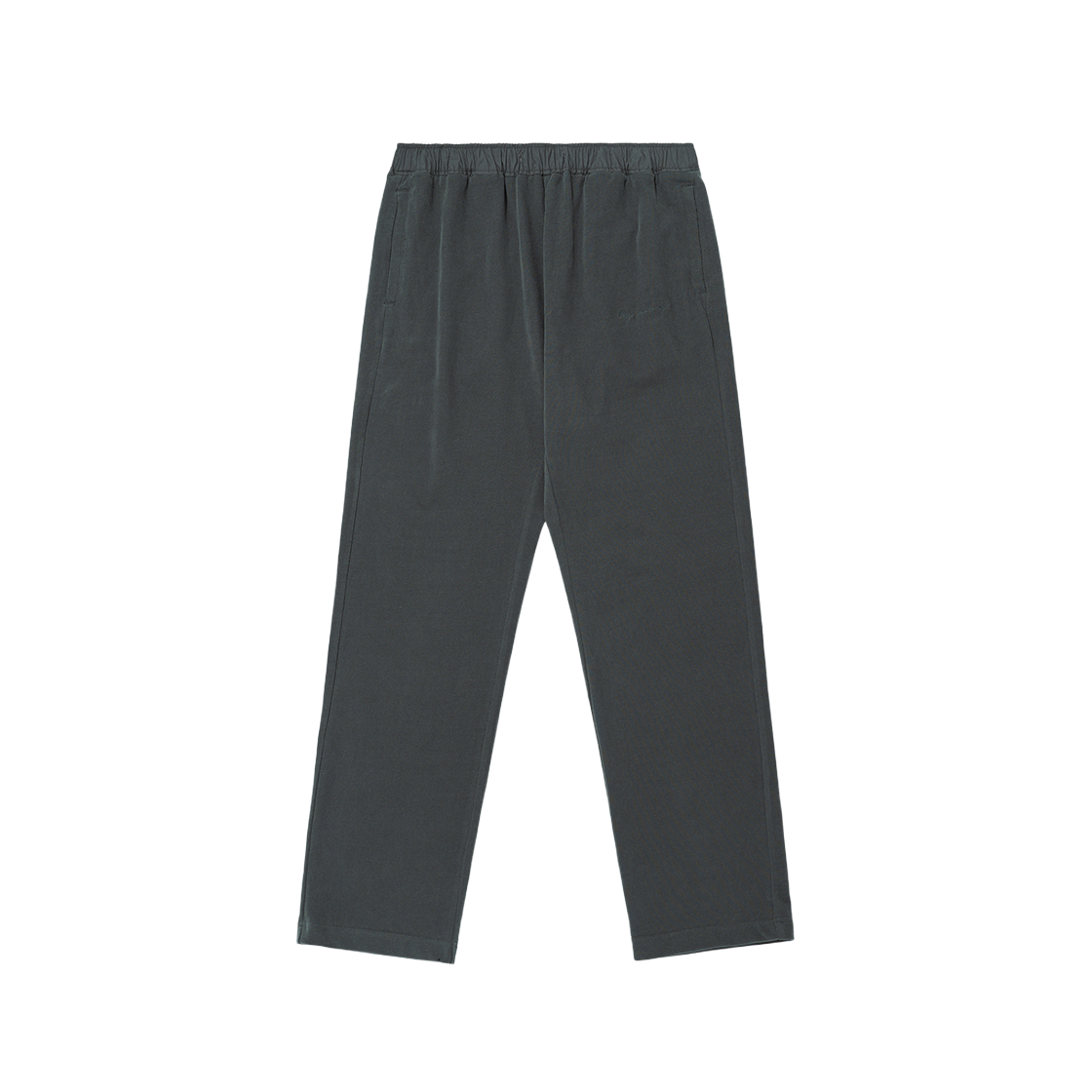 BR003CLT0001C03 BY RANG Cotton Logo Trousers Dark Grey