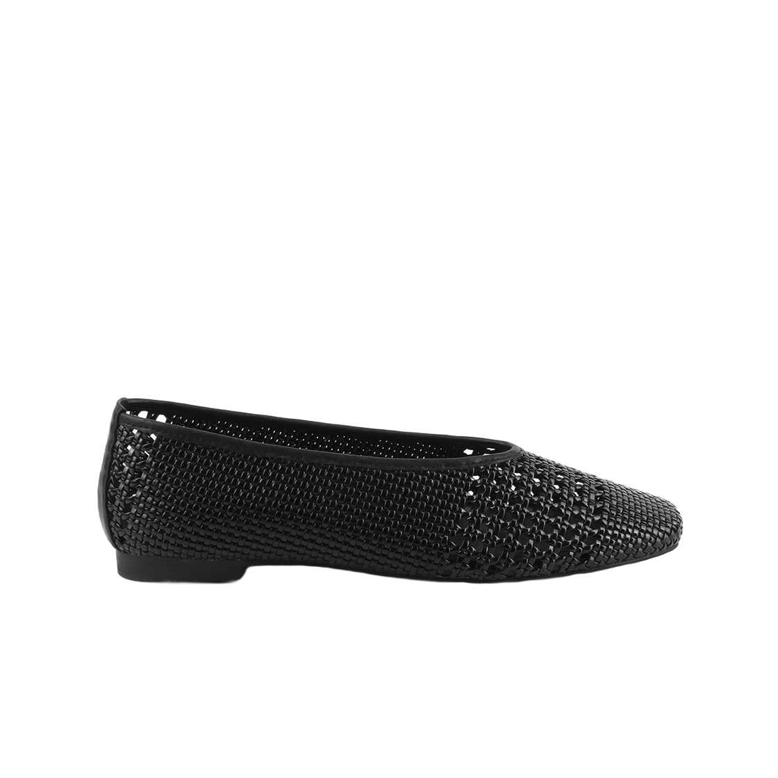 MD0077_4 Moodnight Joy Weaving Loundy Flat Shoes Black