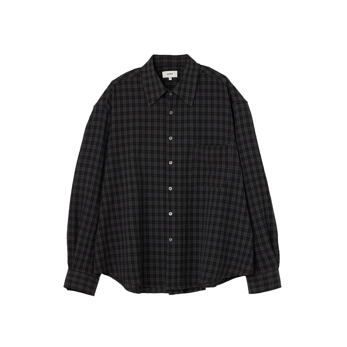 르아브 디졸브 오버사이즈 테토솔 체크셔츠(LEARVE Dissolve Oversized Tetosol Check Shirts) - 1