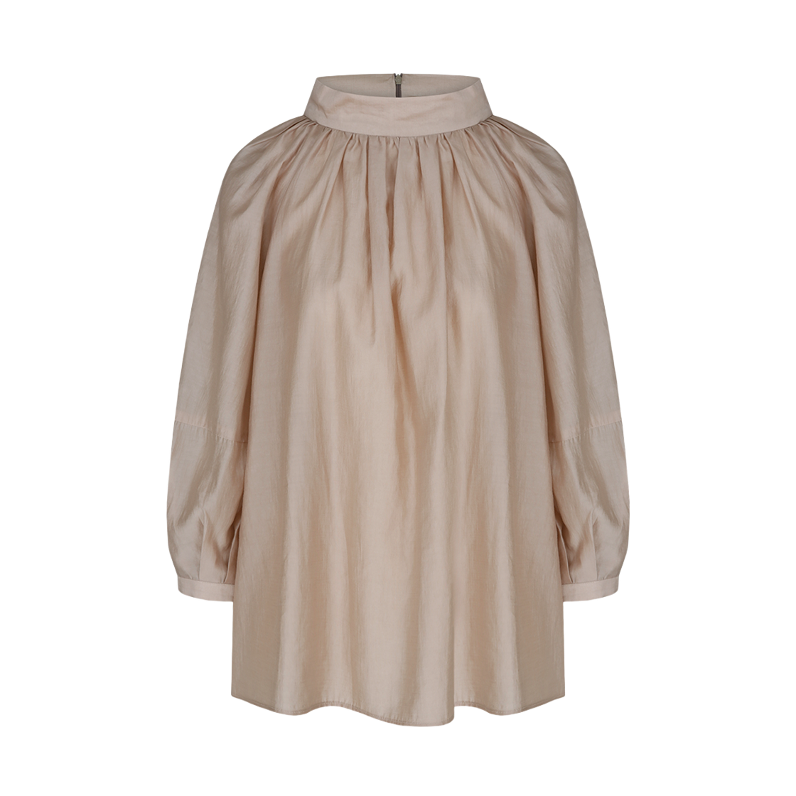 킨더살몬 우먼 개더드 넥 블라우스 토스트