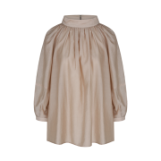 Kindersalmon Women Gathered Neck Blouse Toast