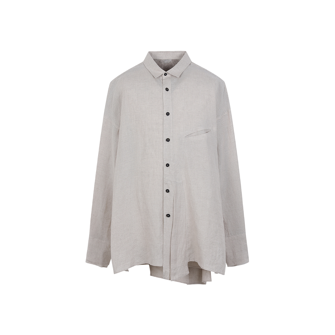 KM4CSHLZC04WT Ziggy Chen Asymmetric Patch Work Shirt Antique White - 24FW - 대표 이미지 #1