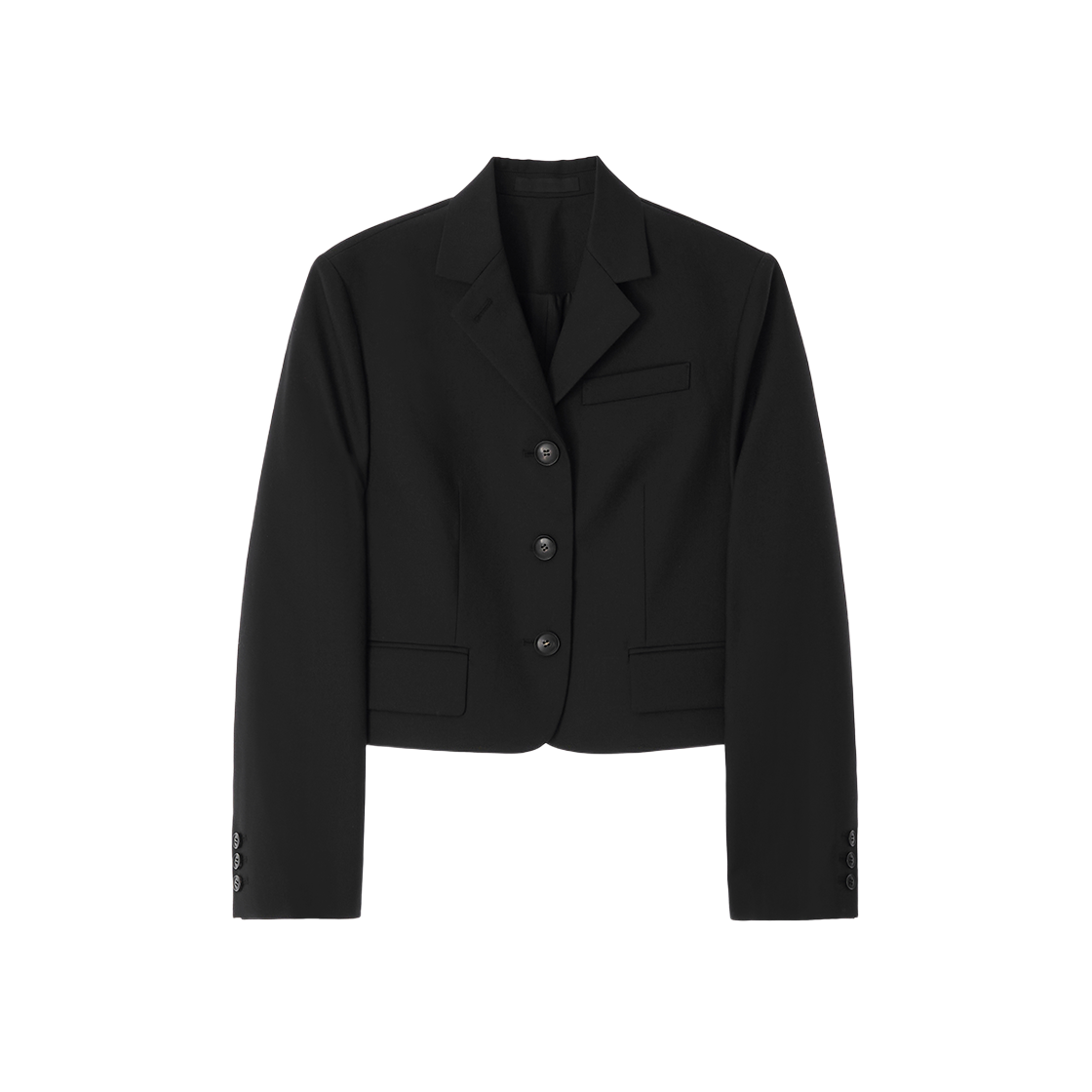 Z24FWJK001BK zeezeezee Slim Fit Cropped Blazer Black