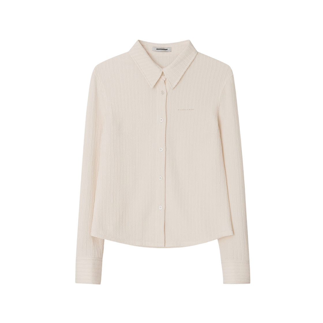 지지지 크러쉬드 슬림핏 셔츠 아이보리(zeezeezee Crushed Slim Fit Shirt Vanilla Cream)