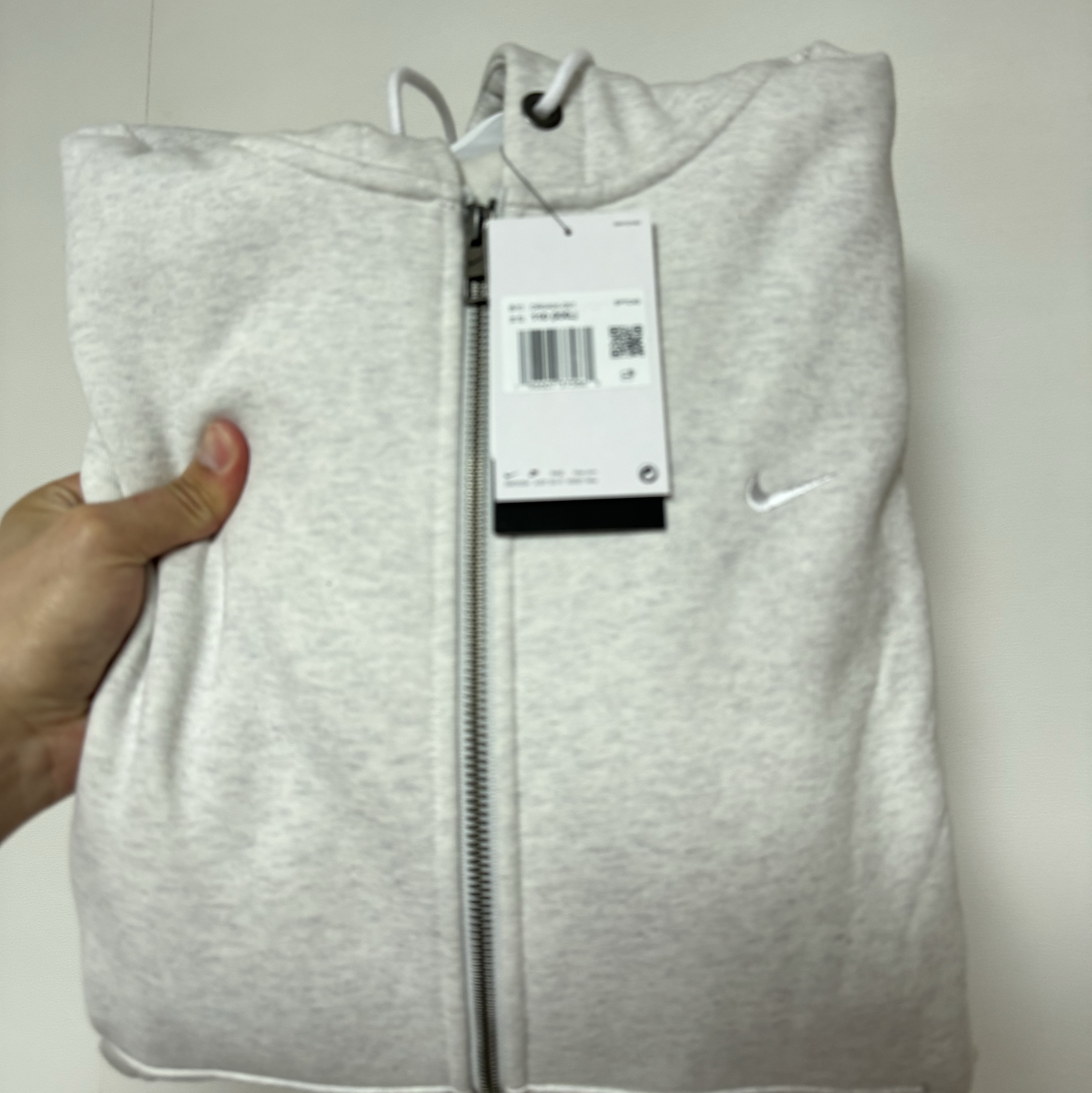 Nike NRG Solo Swoosh Full Zip Hoodie Birch Heather - Asia 착용 스타일