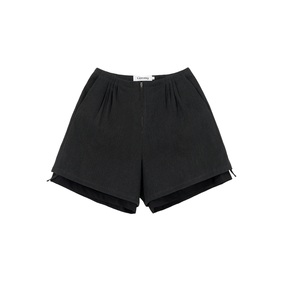 GY43SP001GY Gyeong Layered Shorts Gray